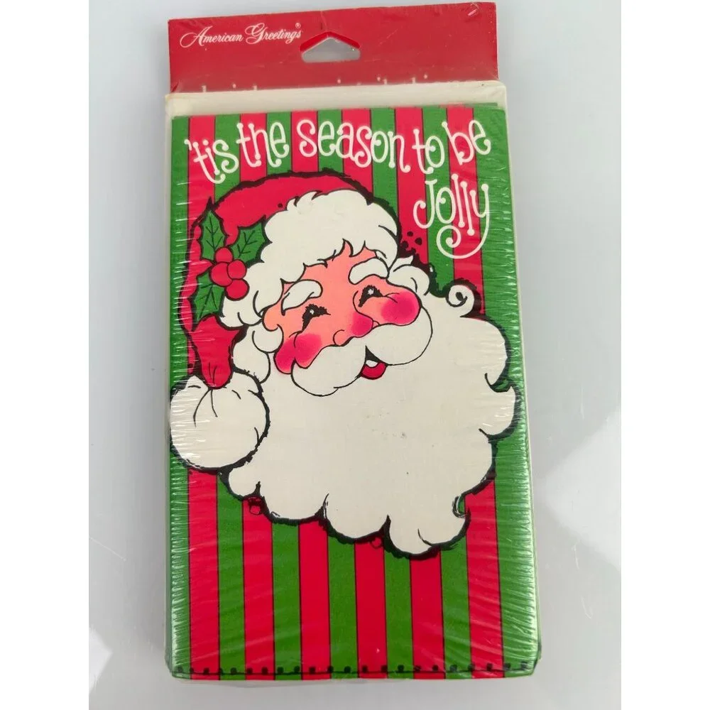 Vintage American Greetings Christmas Party Invitations Santa 8 Invitations
